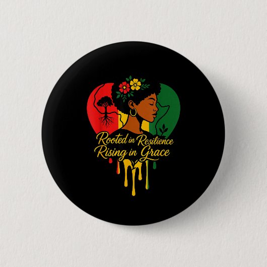 Badge Rond 5 Cm mois de l'histoire des Noirs patrimoine afro-améri (Devant)