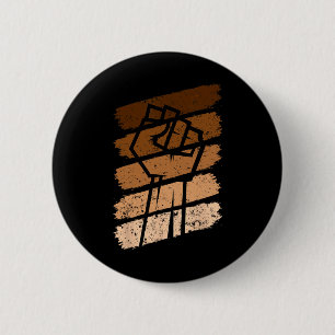 Badge Rond 5 Cm Mois de l'histoire des Noirs Poing Vintage Femme G