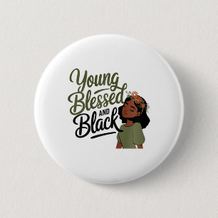Badge Rond 5 Cm Mois de l'histoire des Noirs Sensibilisation Bénie