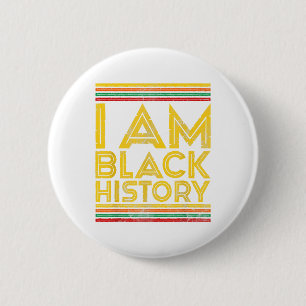 Badge Rond 5 Cm Mois De L'Histoire Noire Africaine Femme Afro Je S