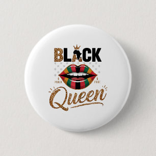 Badge Rond 5 Cm Mois de l'histoire noire de la Reine noire
