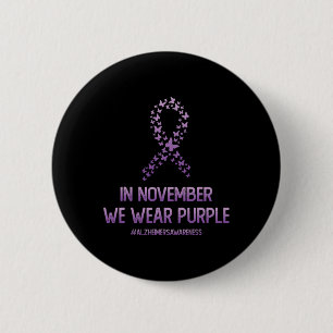 Badge Rond 5 Cm Mois de sensibilisation à Heimerheimer en novembre