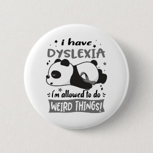 Badge Rond 5 Cm Mois de sensibilisation à la dyslexie Cadeaux de 