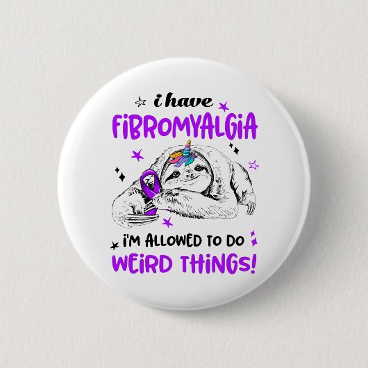 Badge Rond 5 Cm Mois de sensibilisation à la fibromyalgie Cadeaux  (Devant)