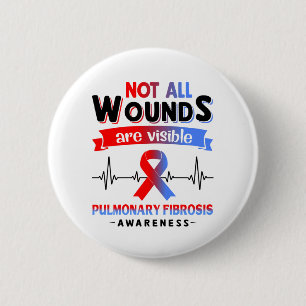 Badge Rond 5 Cm Mois de sensibilisation à la fibrose pulmonaire C