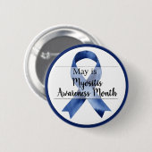 Badge Rond 5 Cm Mois de sensibilisation à la myosite (Devant & derrière)
