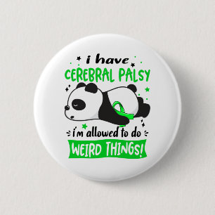 Badge Rond 5 Cm Mois de sensibilisation à la paralysie cérébral