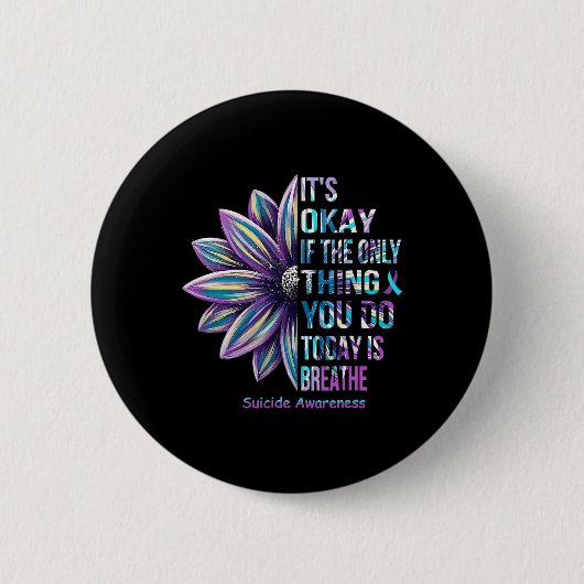 Badge Rond 5 Cm Mois de sensibilisation à la prévention du suicide (Devant)