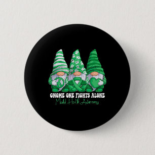 Badge Rond 5 Cm Mois de sensibilisation à la santé mentale Gnomes