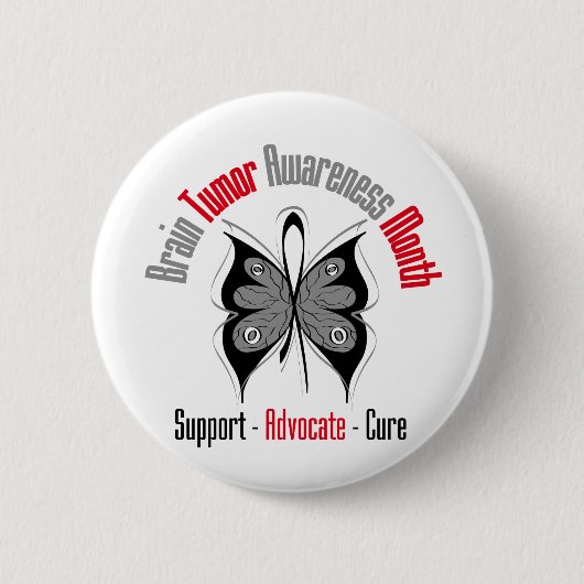 Badge Rond 5 Cm Mois de sensibilisation à la tumeur cérébrale Papi (Devant)