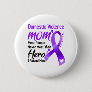 Badge Rond 5 Cm Mois de sensibilisation à la violence familiale Ca