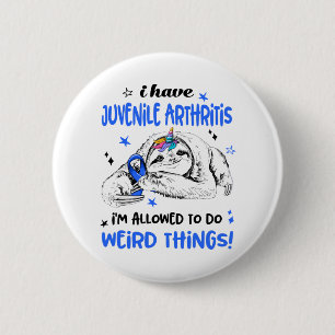 Badge Rond 5 Cm Mois de sensibilisation à l'arthrite juvénile Ca