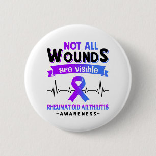 Badge Rond 5 Cm Mois de sensibilisation à l'arthrite rhumatoïde