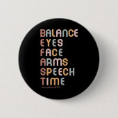 Badge Rond 5 Cm Mois de sensibilisation à l'AVC Ruban rouge Neuro  (Devant)