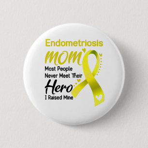 Badge Rond 5 Cm Mois de sensibilisation à l'endométriose Cadeaux