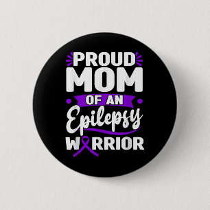 Badge Rond 5 Cm Mois de sensibilisation à l'épilepsie du guerrier