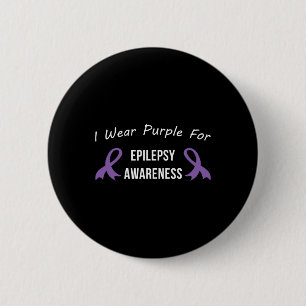 Badge Rond 5 Cm Mois de sensibilisation à l'épilepsie Soutien Aime