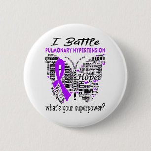 Badge Rond 5 Cm Mois de sensibilisation à l'hypertension pulmonai