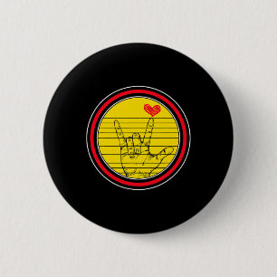 Badge Rond 5 Cm Mois De Sensibilisation Asl Langue Soutien Je Vous