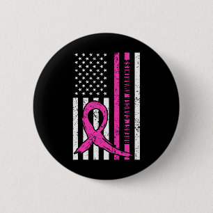 Badge Rond 5 Cm Mois de sensibilisation au cancer du sein du ruban
