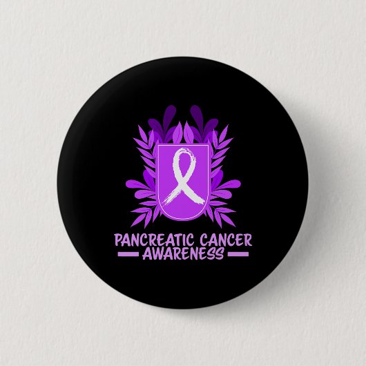 Badge Rond 5 Cm Mois de sensibilisation au cancer pancréatique Rub (Devant)