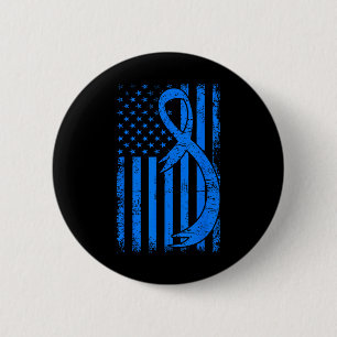 Badge Rond 5 Cm Mois de sensibilisation au diabète Indicateur Bleu