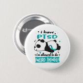 Badge Rond 5 Cm Mois de sensibilisation au SSPT Cadeaux de ruban (Devant & derrière)