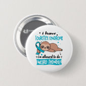 Badge Rond 5 Cm Mois de sensibilisation au syndrome de Tourette Ca (Devant & derrière)