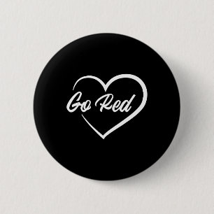 Badge Rond 5 Cm Mois de sensibilisation aux maladies cardiaques Re