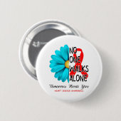 Badge Rond 5 Cm Mois de sensibilisation aux maladies cardiovascula (Devant & derrière)