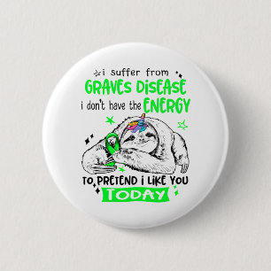 Badge Rond 5 Cm Mois de sensibilisation aux maladies des graves Ca
