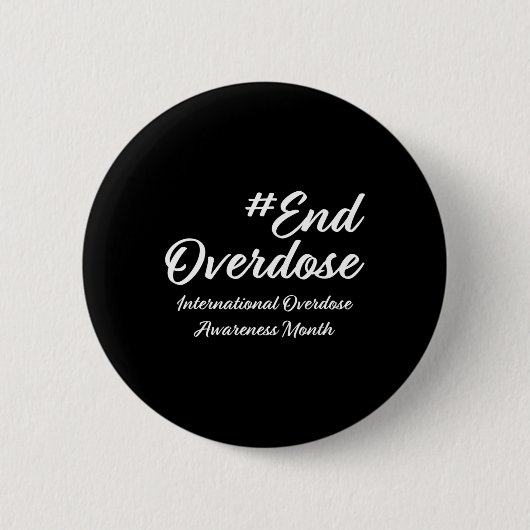 Badge Rond 5 Cm Mois de sensibilisation aux surdoses (Devant)