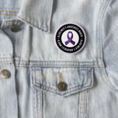 BADGE ROND 5 CM MOIS DE SENSIBILISATION D'ALZHEIMER (En situation)