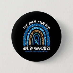 Badge Rond 5 Cm Mois De Sensibilisation sur l'autisme Drôle Laisse