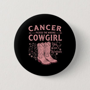 Badge Rond 5 Cm Mois Du Cancer Du Sein Le Cancer A Choisi Le Mauva