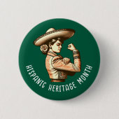Badge Rond 5 Cm Mois du patrimoine hispanique (Devant)