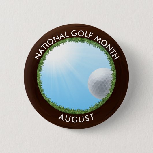 Badge Rond 5 Cm Mois national du golf (Devant)