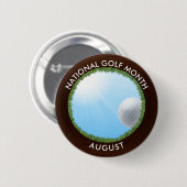 Badge Rond 5 Cm Mois national du golf (Devant & derrière)