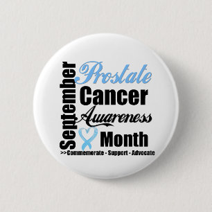 Badge Rond 5 Cm Mois v14 de conscience de cancer de la prostate