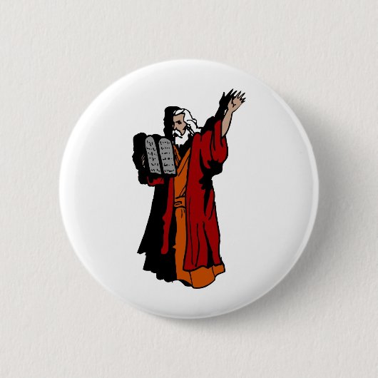 Badge Rond 5 Cm Moïse et dix commandements (Devant)