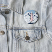 Badge Rond 5 Cm Moïse et la mer de départ (En situation)