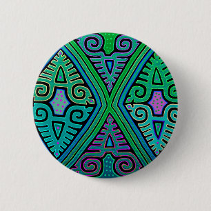 Badge Rond 5 Cm Mola diamant indien Kuna