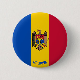 Badge Rond 5 Cm Moldavie Drapeau mignon Patriotique