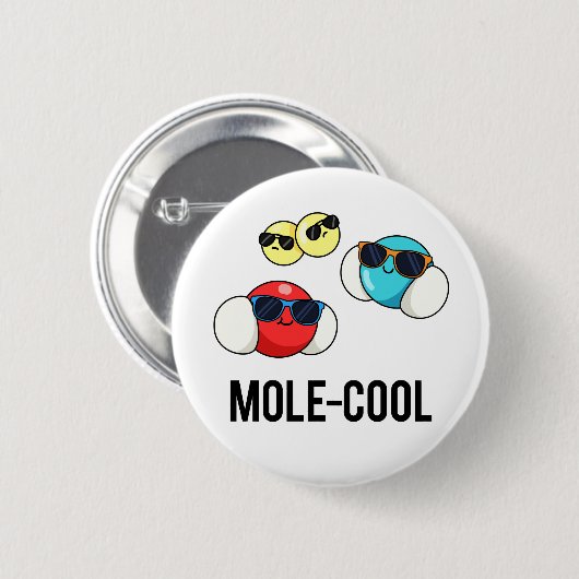 Badge Rond 5 Cm Mole-Cool Funny Molecule Pun (Devant & derrière)