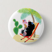 Badge Rond 5 Cm mole sur la plage (Devant)