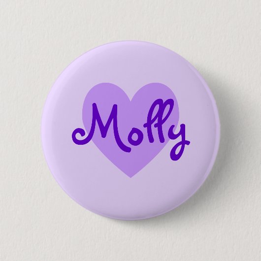 Badge Rond 5 Cm Molly en pourpre (Devant)