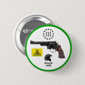 BADGE ROND 5 CM MOLON LABE (Devant & derrière)