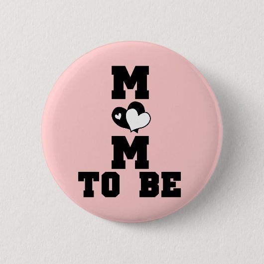 Badge Rond 5 Cm MOM à être - Texte noir (Devant)