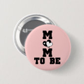 Badge Rond 5 Cm MOM à être - Texte noir (Devant & derrière)