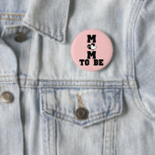 Badge Rond 5 Cm MOM à être - Texte noir (En situation)
